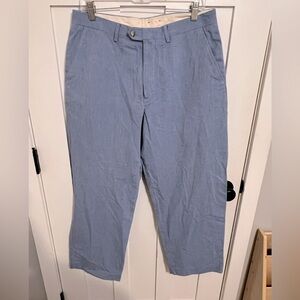 J. Crew Pants Mens Slacks Chinos 34x30 Blue Flat Front Cotton